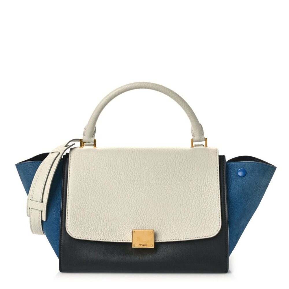 Celine Small Trapeze Bag Tricolour Calfskin/Nubuck